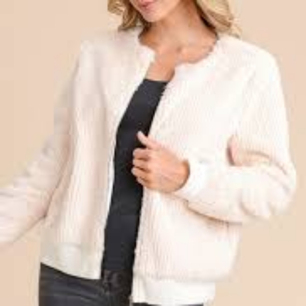 DOE & RAE Faux Fur Bomber Jacket